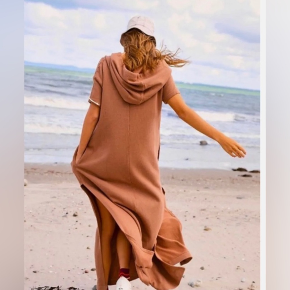 Free People Beach Ocean Avenue Hooded Maxi Dress Size S